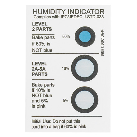 2 x 3" 5-10-60% Humidity Indicators