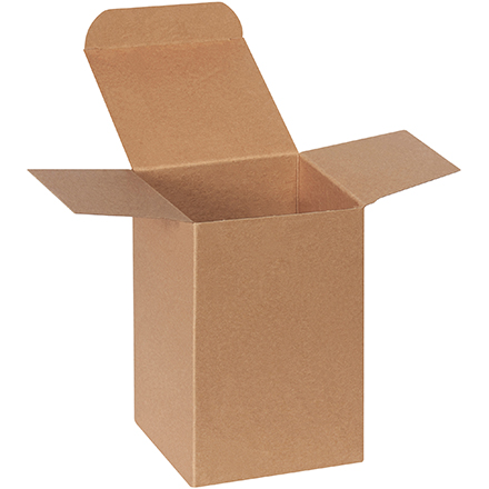 4 x 4 x 6" Heavy Duty Kraft Reverse Tuck Folding Cartons